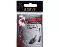 Амортизуюча гума Brave Elastic Rig Hard 8cm Black (4шт/уп), Размотка: 8см, Выберите цвет: чорний, фото 